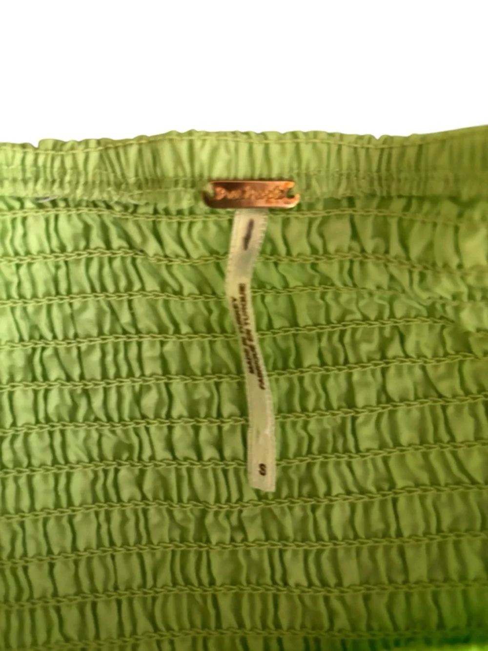 Free People Ceci Smocked Midi Dress Mint Green S Boho - Picture 8 of 10